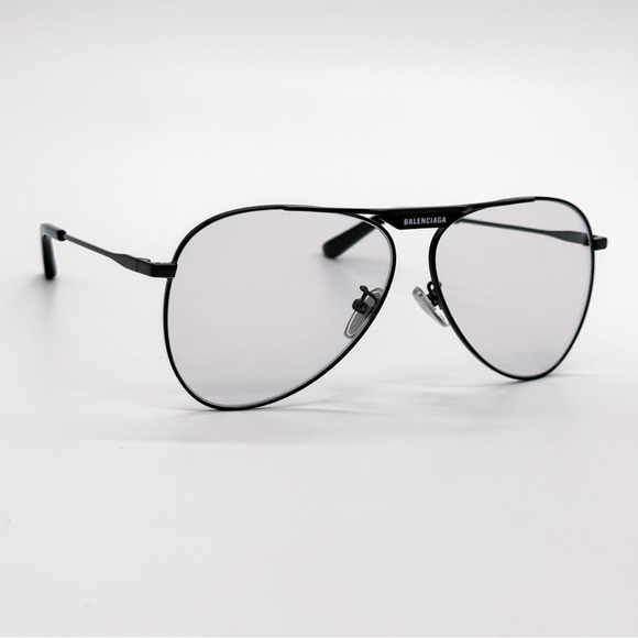 NEW BALENCIAGA BB0244S 004 AVIATOR GREY UNISEX SUNGLASSES BALENCIAGA - Picture 9 of 12